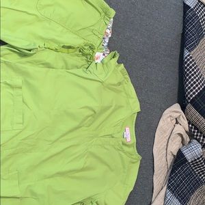 Koi scrubs too Large and pants Med